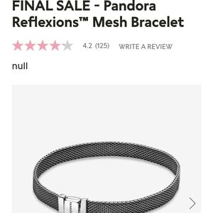 Vintage pandora mesh bracelet